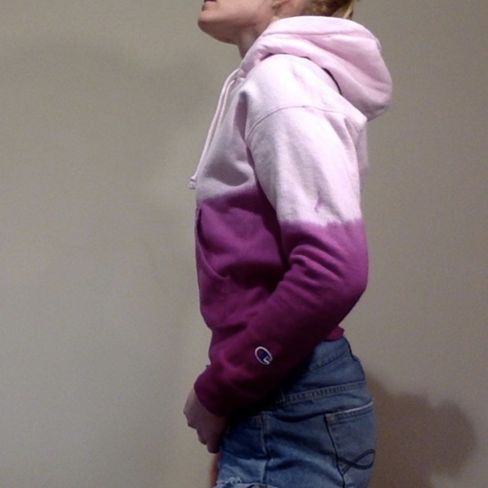 NWT Champion Purple Ombre Tie Dye Retro Hoodie XS - Picture 4 of 8